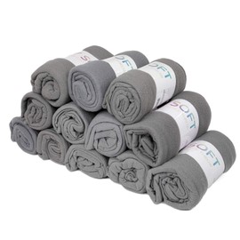 Arkwright Soft Fleece Throw Blankets (50x60, 12 Pack), Grey Polyester Ultra Cozy Bulk Blanket Case for Home, Office, Wedding, Gifts, Outdoor, Camping Product Name