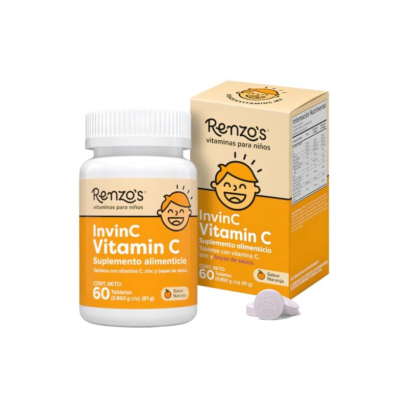 Renzo's InvinC | Vitamina C + Zinc para Niños |