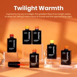 beetles Fall Gel Polish Set, 6 Colors Brown Red Orange Yellow Gel Nail Polish Set Twilight Warmth Collection Uv Gel Nail Art Manicure Gift for Women