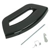 SPARES2GO Black Door Handle for Hotpoint Washing Machine