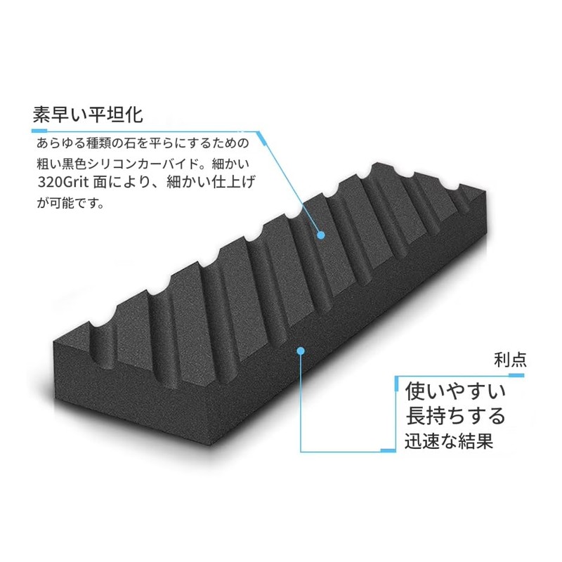 zmart フラットニングストーン 修復石 ナイフシャープナー 水砥石プレート 粗研ぎ キッチンナイフ ガジェット ウェット 320