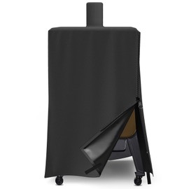 SHINESTAR Upgraded 73550 Vertical Pellet Smoker Cover for Pit Boss 4/5-Series, PBV4PS1, PBV5PW1, PBV4PS2, Sturdy & Waterproof, Special Zipper Design, Black