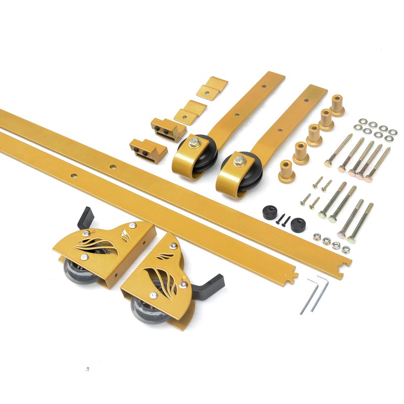 DIYHD 6.6FT Sliding Library Ladder Hardware Kit, Rolling Track System