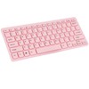 MCSaite Mini Wired Pink Keyboard - with Keyboard Cover Computer