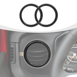 RAZPOY JL Dash Air Vent Trim, Dashboard Air Conditioner Outlet Vent Ring Cover Compatible with 2024 Jeep Wrangler JL JLU & Gladiator JT Interior Accessories, ABS Black