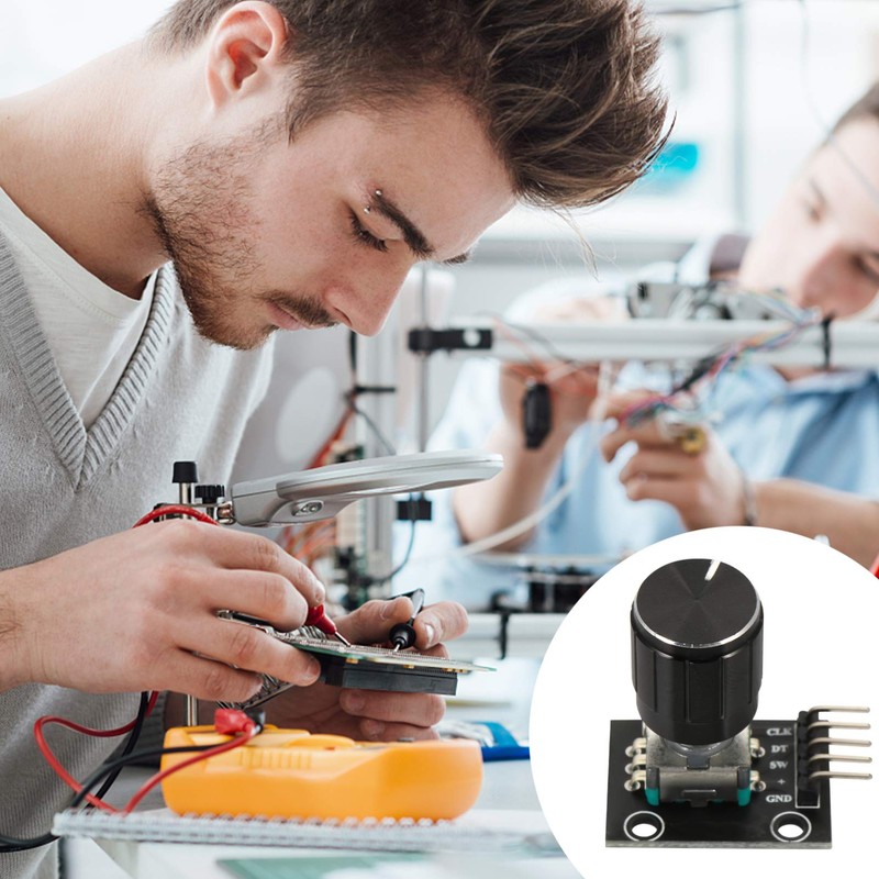 TEHAUX 5pcs Rotary Encoder Module Knob Incremental Encoder for Digital