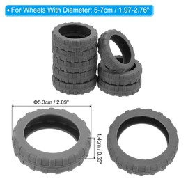 PATIKIL Luggage Wheels Cover, 16pcs Mute Silicone Luggage Suitcase Wheel Protector Covers Shock-proof for 1.97"-2.76" Spinner Wheels Luggage Sets, Gray