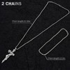 Sword Cross for Car Rear View Mirror Decor Stainless Steel