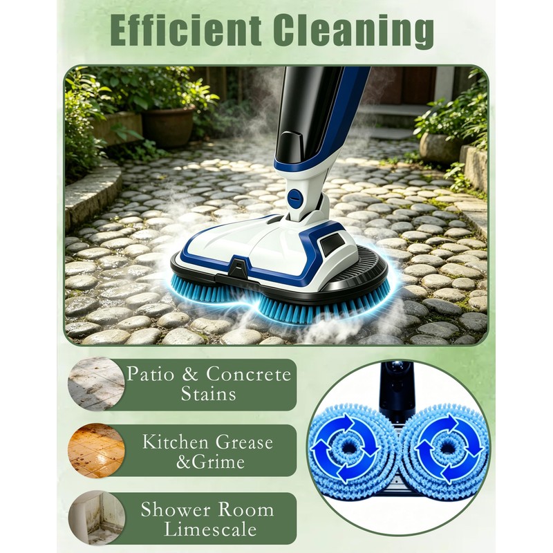 6-Pack Spin Mop Brush Replacement for Bissell Spinwave Steam Mop