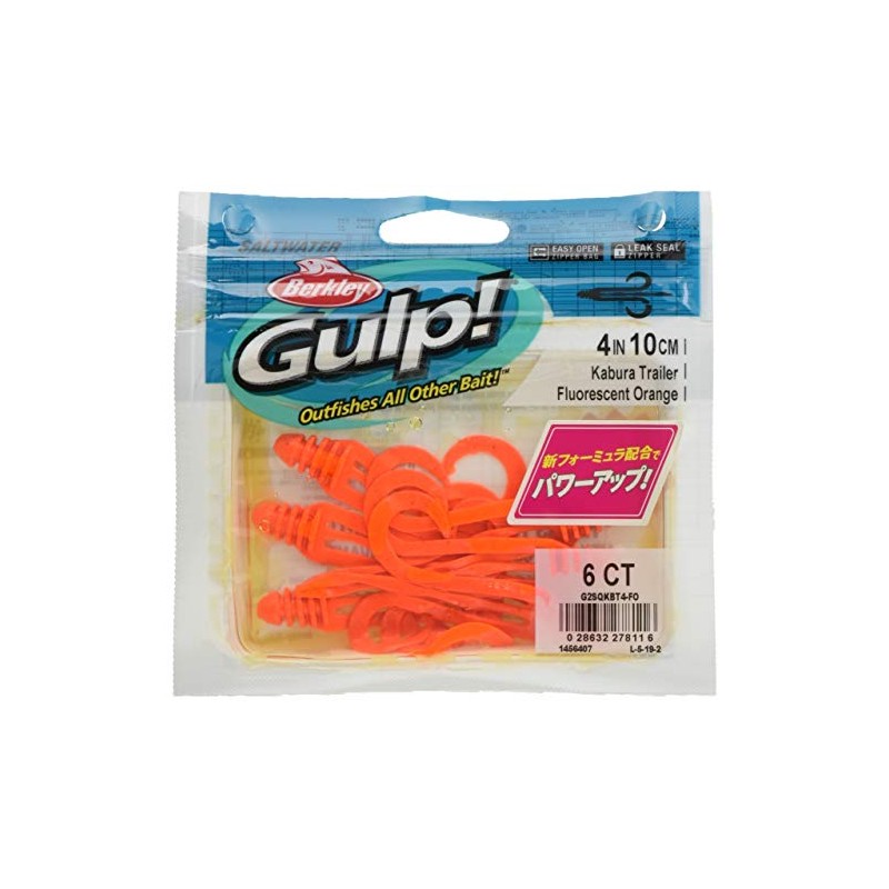 Berkley (Berkeley) Worm Gulp! SW Fogged Trailer 4 inches G2SQKBT4-FO