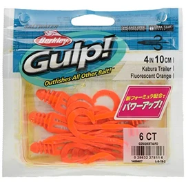 Berkley (Berkeley) Worm Gulp! SW Fogged Trailer 4 inches G2SQKBT4-FO Flow St. Orange