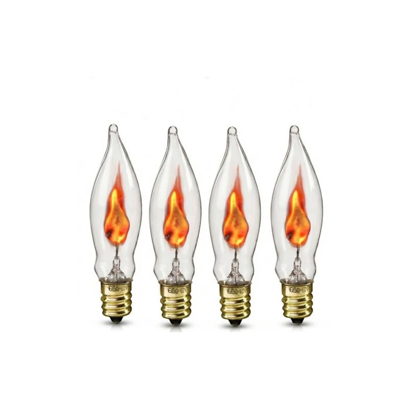 The Dreidel Company Electric Menorah Bulbs- 9 Flickering Flame Shaped