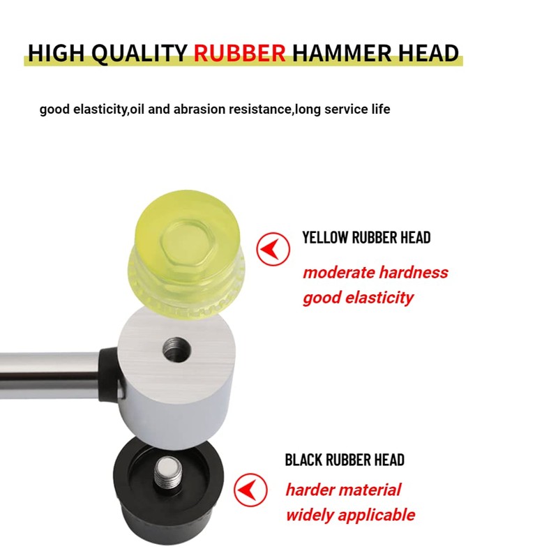 2 Set Rubber Striking Head Hammer Replacement Tips Set Mallet
