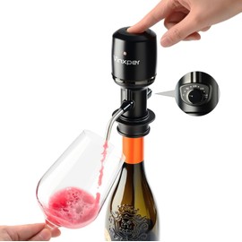 Vinxper Wine Aerator for Instant Decanting - No Waiting Time, Wine Decanter & Wine Dispenser in One, Electric Wine Aerator with One-Touch Pour & Leak-Proof Design, Ideal Dad Gift & Wine Accessories