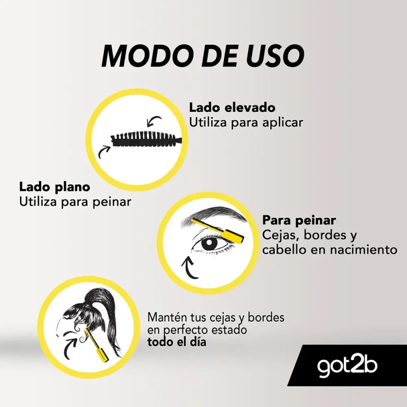 Barra fijadora Got2b 2 en 1 para cejas y bordes