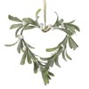 Hanging Mistletoe Heart Christmas Decoration