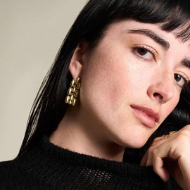 Fossil Boucles d'oreilles Arden en Acier inoxydable doré - JF04786710, Waist Unique, Stainless Steel