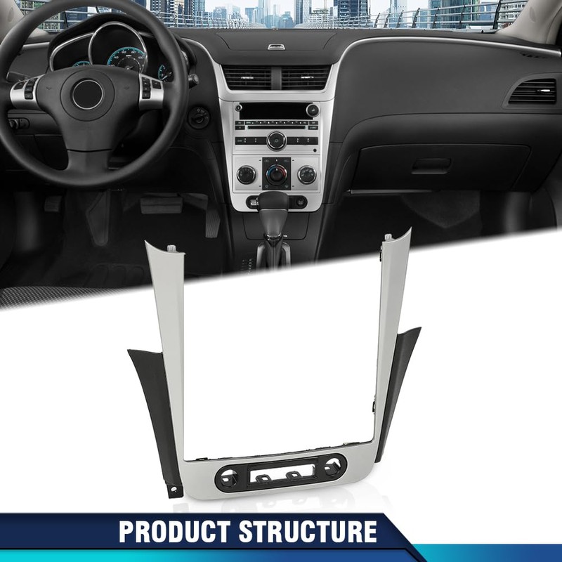 PIT66 Dash Radio Bezel Trim Vent Compatible with Chevy Malibu