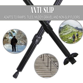 ALEVMOOM Walking Cane with seat,Lightweight Aluminum Triangular Construction Folding Cane, Portable Cane Seats for Women Men Seniors Capacity 440lb