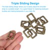 PATIKIL Metal Rectangle Rings Buckle 19mm, 10 Pcs Zinc Alloy