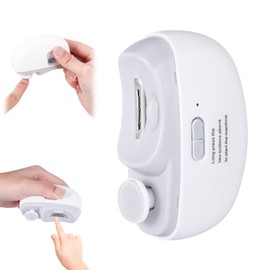 3 in 1 Electric Nail Clippers for Adults, Automatic Nail Grinder for Women Electric Nail Trimmer with Nail File Nail Buffer, Electric Toenail Clippers Nail Cutters for Adults with Light(White)