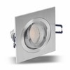 Flush-Mounted Ceiling Light Adjustable Brushed Aluminium Square