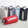 Large Foldable Waterproof Laundry Basket with Padded Handles. Multi-Functional Oval