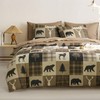 Wake In Cloud - Rustic Comforter Set, Cabin Christmas Lodge