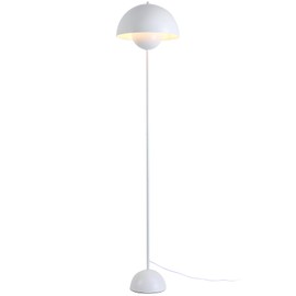 LUSTORM 1 Mid Century Tall Standing Floor Lamp, White Bud Modern Bright Floor Lamps for Living Rooms & Bedrooms, Lighting Lamp Metal Floor Lights for Corner illumination-E26 Socket(No Bulb)