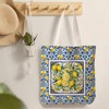 Italian Amalfi Coast Lemon Canvas Tote Bag, Lemon Themed Gifts