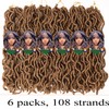 14 Inch Wavy Gypsy Locs Crochet Hair 6 Packs Blonde