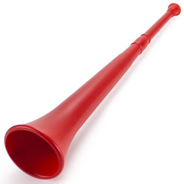 Pudgy Pedro's Plastic Vuvuzela Stadium Horn, 26-Inch, Red - MNSM-003