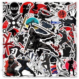 50PCS NINJA Stickers,Anime Stickers,Teens Boys and Girls Sticker Pack Vinyl Skateboard Guitar Door Laptop Luggage Car Bike Water Bottle Birthday Party Supplies Stickers