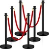 Wesiti 6 Pcs Stainless Steel Stanchion Post Queue with Crown