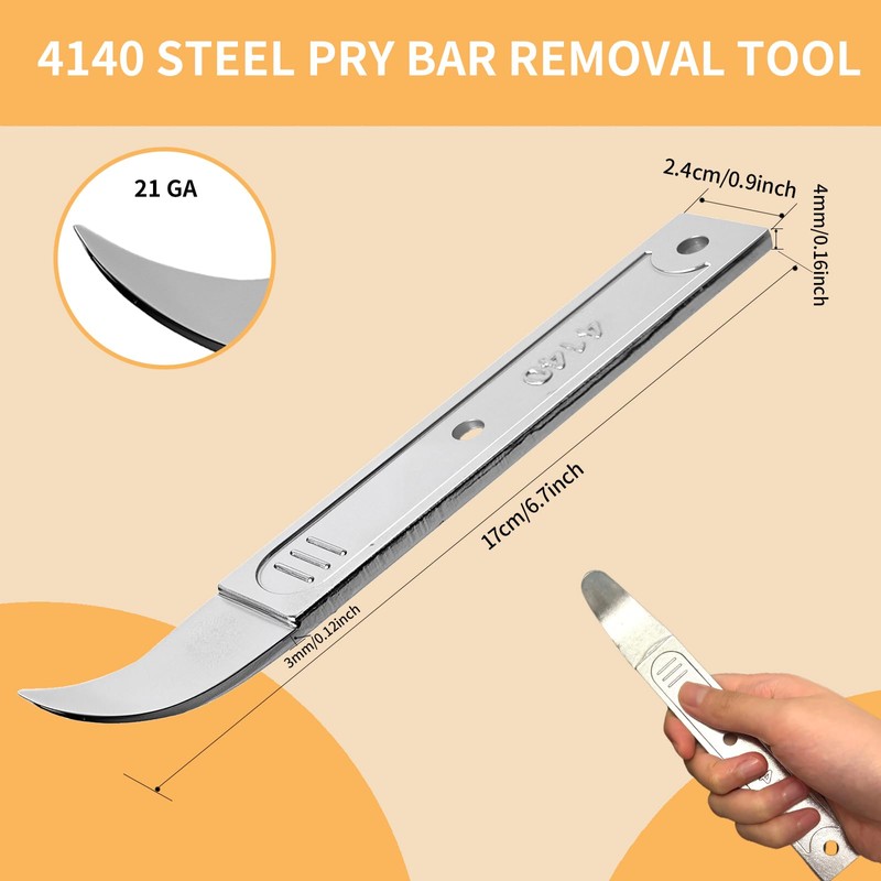 MCSDFN 2 Pack 4140 Pry Tool, Pry Bar Trim Removal