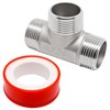 GDFYMI Tee Pipe Fitting, 1Inch Stainless Steel 3 Way Male