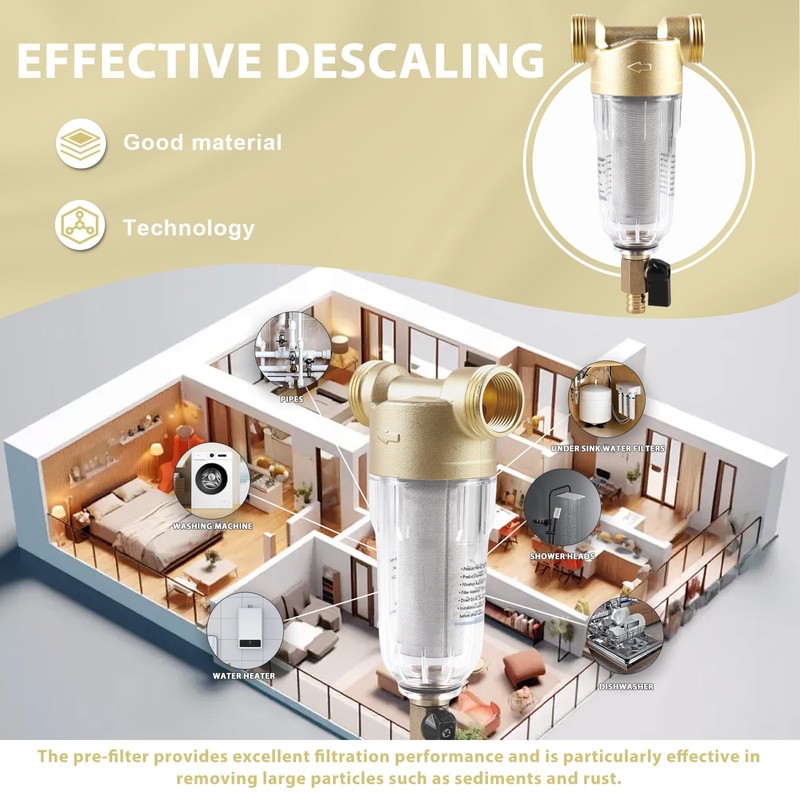 WIYETY Water Filter Reusable 1 Inch, Tap Water Filter Water,