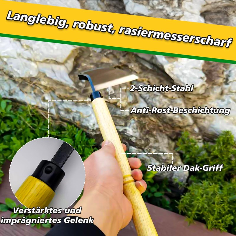 Nhcuijun Triangular Garden Hoe Japanese Garden Tool Ideal Garden Accessory