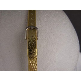 Gold Faux Leather Snake Lizard Skin Thin Skinny Narrow Headband Buckle 1/4" Wide Girls Headbands For Women