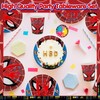 Spider Theme Birthday Party Decorations Kids Paper Plates Napkins Cup