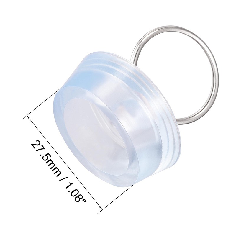 sourcing map Rubber Sink Plug, Drain Stopper Clear Blue Fit