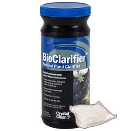 CrystalClear BioClarifier Small Pond & Water Garden Clarifier & Cleaner, Cloudy Water Beneficial Microbe Treatment, Fish, Plant & Pet Safe, 12 Packets