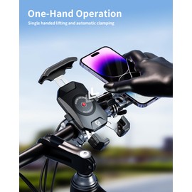 Kewig - Soporte para teléfono de motocicleta, soporte para teléfono de bicicleta con abrazadera de manubrio de instalación rápida, soporte para teléfono celular, scooter ATV y motocicleta, con base de