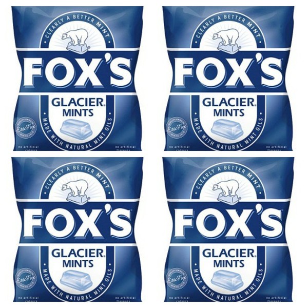Bundle of 4 Fox's Glacier Mints 200g Bag Delivers 3-5 Days USA