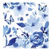 DESIGN DESIGN DESIGN - Servilleta de bebidas con rosetas índigo, suministros para fiestas
