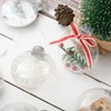 12PCS Clear Plasitc Discs Ball Ornaments,3.15Inch Clear Fillable Hanging Ornament