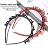 SSKHE 2 Pcs Headband with Clips,8 Pcs Double Bangs Hairpins,Multi
