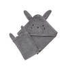 VERTBAUDET Hooded Bath Towel + Glove Organic Cotton Charcoal Grey