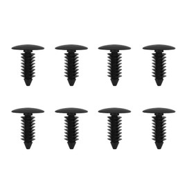 Hlyjoon 100pcs Black Nylon Rivet Clips Universal Car Door/Fender/Bumper Rivets Fastener 7.5 mm Hole Screws Push Retainer Clip