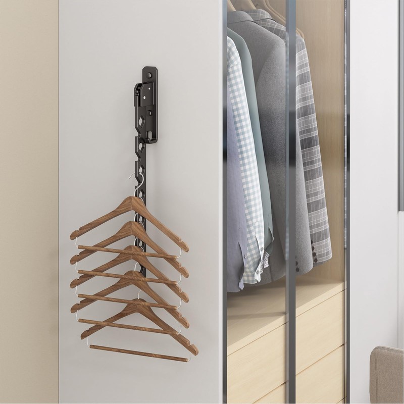 dancrul Wall Mounted Drying Rack Clothing Foldable for Laundry Room,